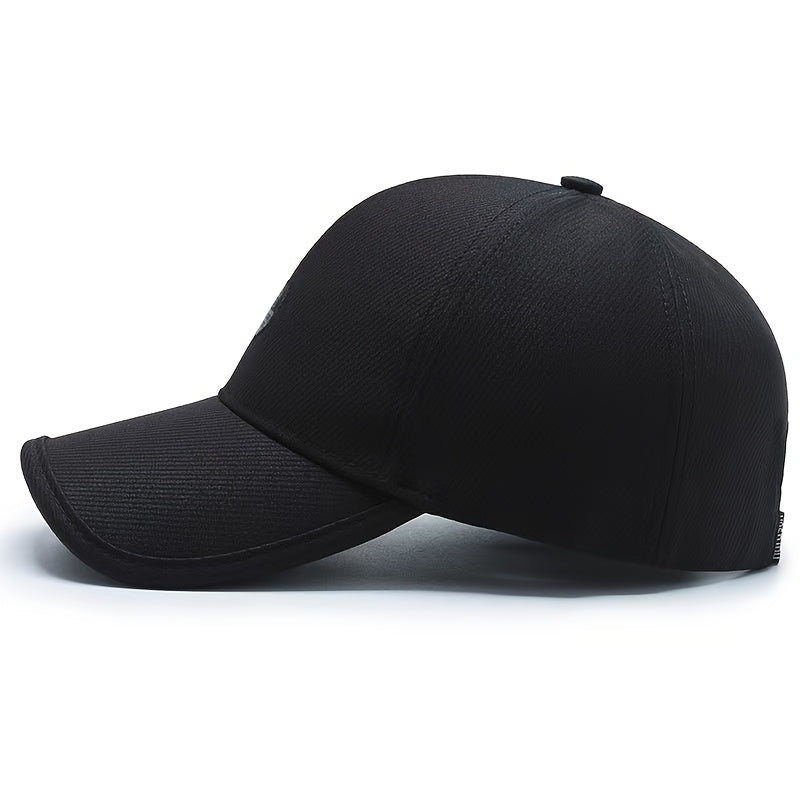 1pc Men'S Baseball Cap, Fantasy Charm Style, Adjustable, Hand Wash, Suitable for Valentine'S Day, Christmas, Spring Festival - Fashionable Versatile Peaked Cap, Suitable for Middle-Aged Peopl