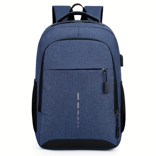 Large Capacity Reflective Oxford Cloth Backpack - Durable College & High School Student Bag with Adjustable Straps, Multiple Compartments, and Padded Laptop Area for Daily Commute & Business Use, Business Backpack | Sporty De