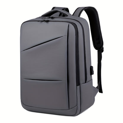Stylish Men's Business Backpack - Large Capacity, Multi-Layer with Zippers, Durable Oxford Material, Perfect for Daily Commute & School