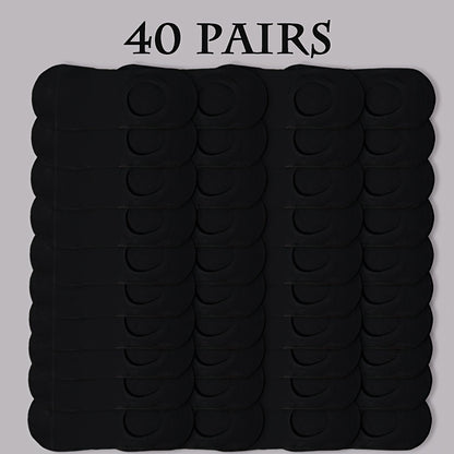 40 Pairs Men'S & Women'S Invisible Boat Socks - Breathable, Lightweight Running & Sports Socks with No-Show Design, Polyester Knit Fabric, Solid Colors (Gray, White, Black), Everyday Leisure Socks | Solid Color Socks | Lightw