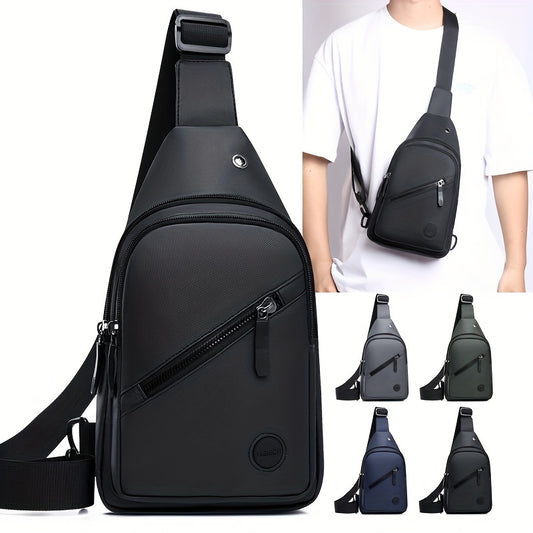 Stylish Men's Chest Bag Multifunctional Student Crossbody Bag Daily Commuting Trendy Versatile Shoulder Bag Outdoor Sports Bag Riding Small Backpack
