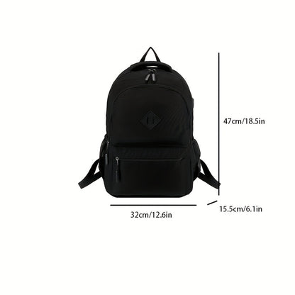 Large Capacity Laptop Backpack - Heavy-Duty Computer Backpack with Multiple Compartments, Padded Shoulder Straps & Front Zipper Pocket - Business Travel, College, Work Backpack for Men & Women - Black Backpack for Professiona