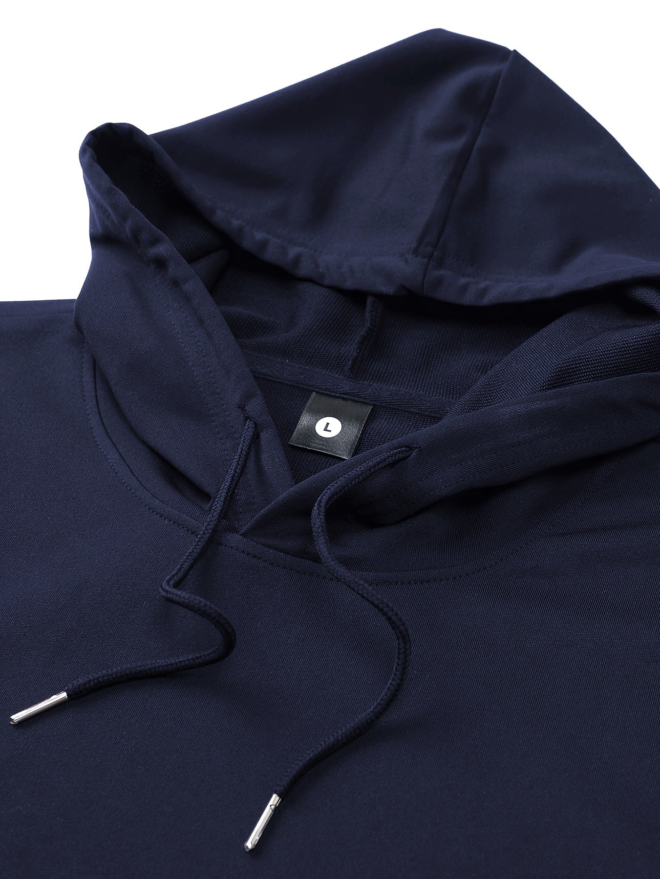 Men's Long Sleeve Hooded Sweatshirt + Threaded Sweatpants Set Spring and Autumn Solid Color Pullover Regular Long Sleeve T-shirt and Pants Belt Drawstring Casual Sports Trousers Two-piece Set
