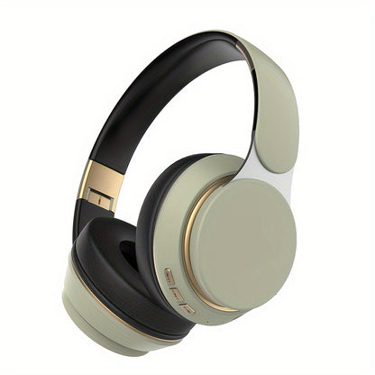 1pc Retro Style Wireless Headphones with HiFi Sound, Foldable & Portable Design, Built-in Radio, Condenser Mic, Button Control, Compatible with Cellphones, Ideal for Gaming, Exercise, Home Use - 5.3 Chip, Type-C Charging, Non
