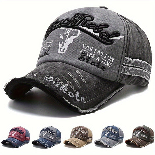 2024 High Quality Outdoor Leisure Men's Soft Washed Embroidered Baseball Hat - Durable, Fashionable, Comfortable, Wearing Baseball Hat