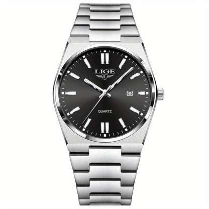LIGE Stylish Vintage Design Women'S Quartz Timepiece Classic Date Quartz Watch for Men with Luminous Features