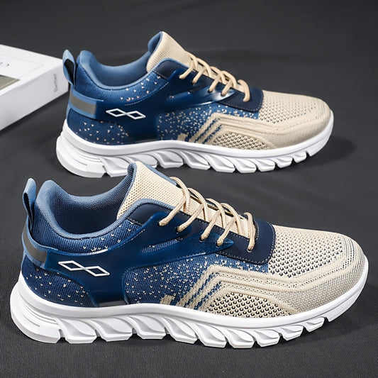 Men's Spring Collection Athletic Footwear - Breathable Mesh, Lace-Up, Fashionable for Outdoor Activities & Daily Use