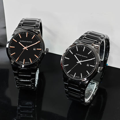 Fashion Casual Watch, Classic Simple Black Calendar Quartz Movement Stainless Steel Strap, Suitable For Daily Outdoor Leisure Business Men's Watch