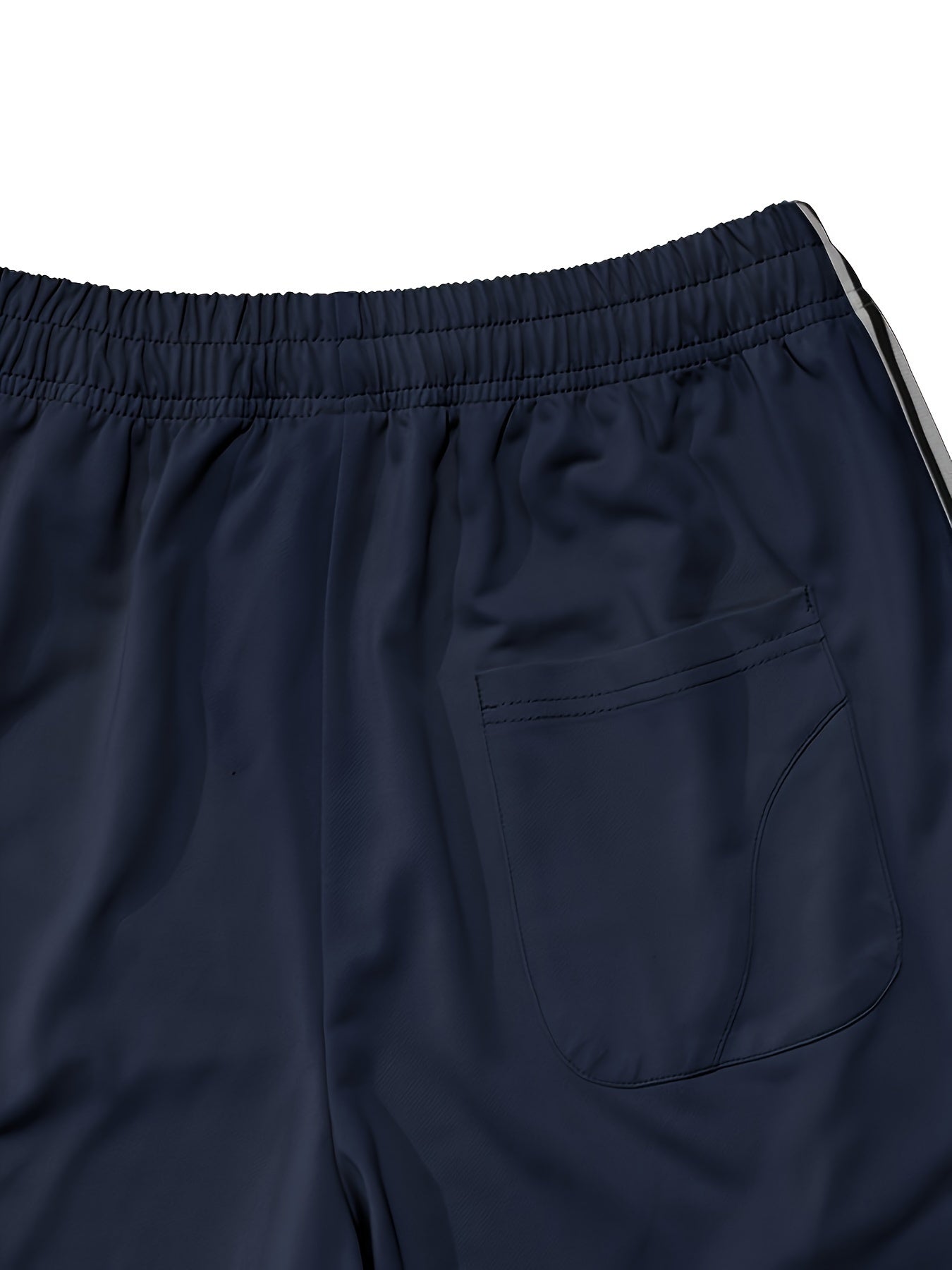 Men's Casual Athletic Joggers - Striped, Breathable Polyester Blend with Pockets for Running & Fitness, Perfect for Spring/Fall