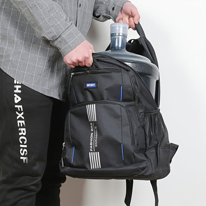 1pc Men's Large Capacity Backpack With Multiple Compartments, Stylish Travel Laptop Storage Backpack