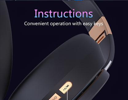 1pc Retro Style Wireless Headphones with HiFi Sound, Foldable & Portable Design, Built-in Radio, Condenser Mic, Button Control, Compatible with Cellphones, Ideal for Gaming, Exercise, Home Use - 5.3 Chip, Type-C Charging, Non
