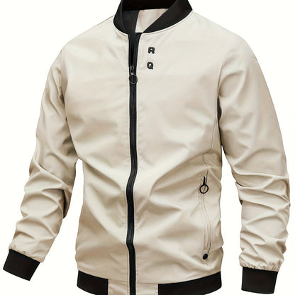 Men's Lightweight Spring Fall Windbreaker Jacket Coat Men's Windproof Outdoor Casual Stylish Zipper Pocket Jacket