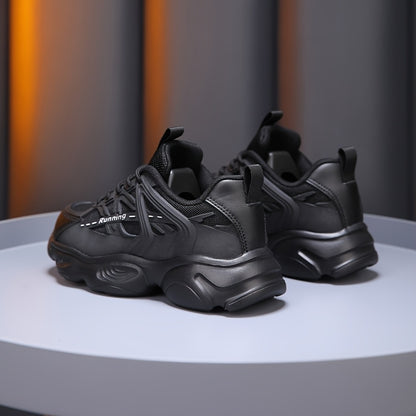Boys' black Jedi knight casual breathable comfortable trend fashion height increasing versatile sports shoes
