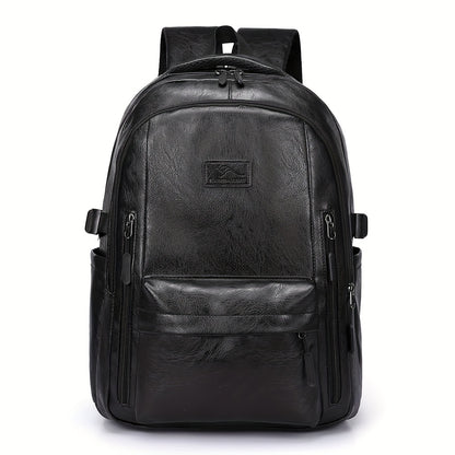 1pc Men's Business Backpack, Casual Synthetic Leather Backpack for Daily Commute, Outdoor & Sporty Style, Fashionable Trendy Backpack 501bd37