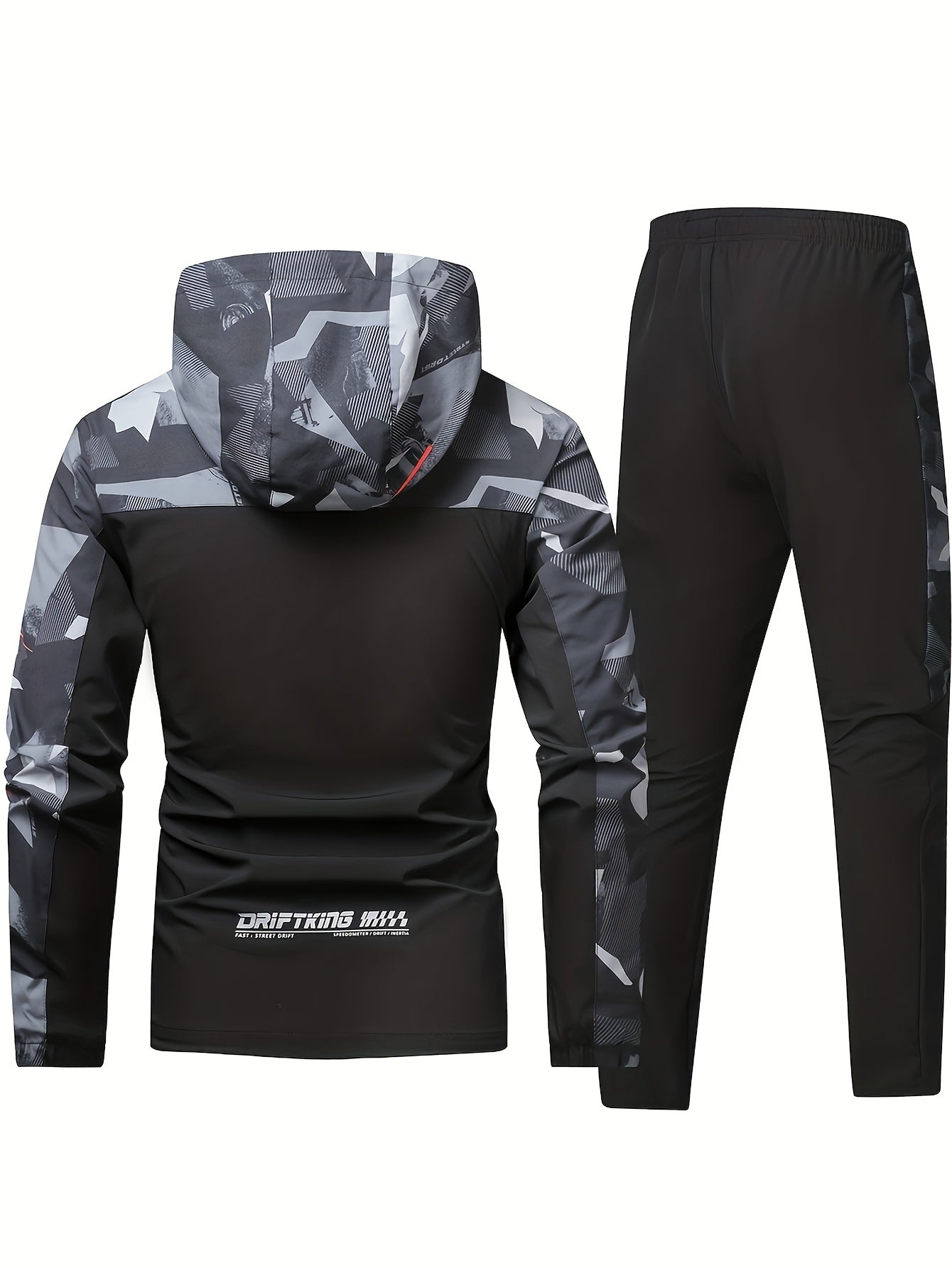 Men'S Lightweight Climbing Hooded Jacket - Quick-Dry Windproof Outdoor Sports Coat with Camouflage Pattern, Spring/Fall Casual & Training Wear, Regular Fit for Hiking, Running, Gym, Hiking Apparel, Durable Fabric