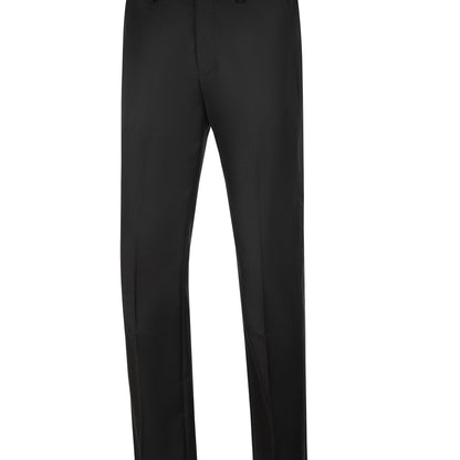 SAILIINY Men'S Solid Color Polyester Viscose Blend Dress Pants, Regular Fit All-Season Party Suit Trousers with Pockets, 80% Polyester 20% Viscose, 240g/m² Woven Fabric, 100% Polyester Lining, for Mature Occasions