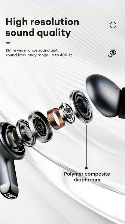 Ultra-Portable In-Ear Wireless Earphones for On-the-Go Mobile Users - 4 Sound Modes, Auto Keystone Correction, Hands-Free Calls, Gaming & Video Calls, USB-C Charging, Compact Design with Charging Case, Compatible with Tablets