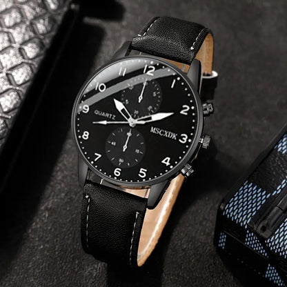5pcs men&women&apos;s Watch Set - Stylish Casual Quartz Wristwatch, Necklace, Bracelet, Ring, and Glasses, Suitable for Women&women