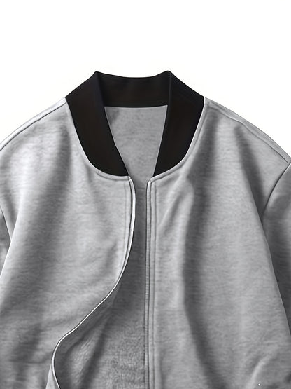 Spring and Autumn Men's Casual Sport Solid Color Suit