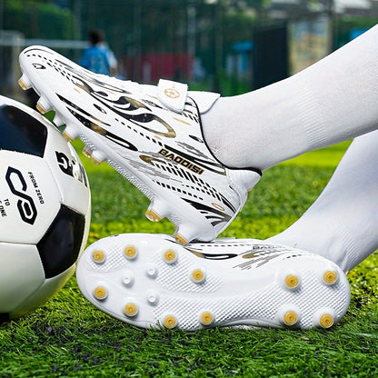 Boys' and Girls' Black and Blue Soccer Cleats with "BAGGIES" Logo - Lightweight, Breathable, Round Toe, Easy Closure, Rubber Base for Outdoor Football, Soccer Boots|Stylish Soccer Shoes|Easy Closure
