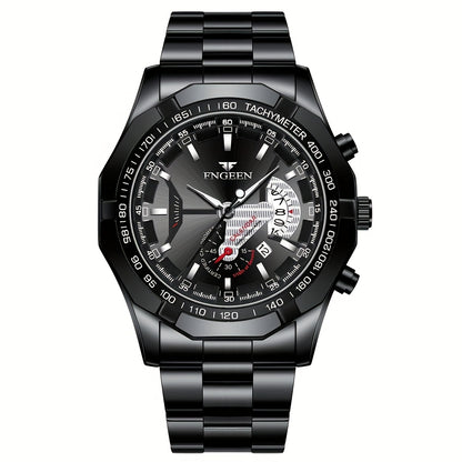 Men's Large Dial Watch, Creative Calendar Wrist Watch