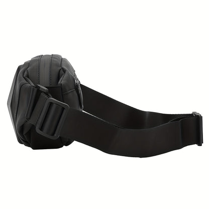 1pc Men's New Fashion Hard Shell Bag, Chest Bag Outside Crossbody Bag, Sports Bag Casual Fanny Backpack