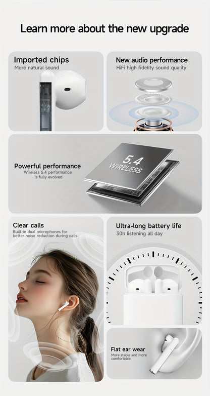 2025 New TWS Wireless Earphones - Truly Wireless And Ergonomic Design, Providing Ultimate Comfort for HIFI Sound, with Bass, ACC Stereo High-Definition Calling Functions