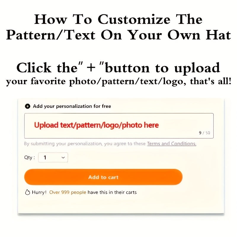 Customizable Baseball Cap - Adjustable, Lightweight Polyester Hat for Men & Women - Personalize with Text, Photos, or Logo - Available in Multiple Colors, Custom Baseball Cap, Without Battery