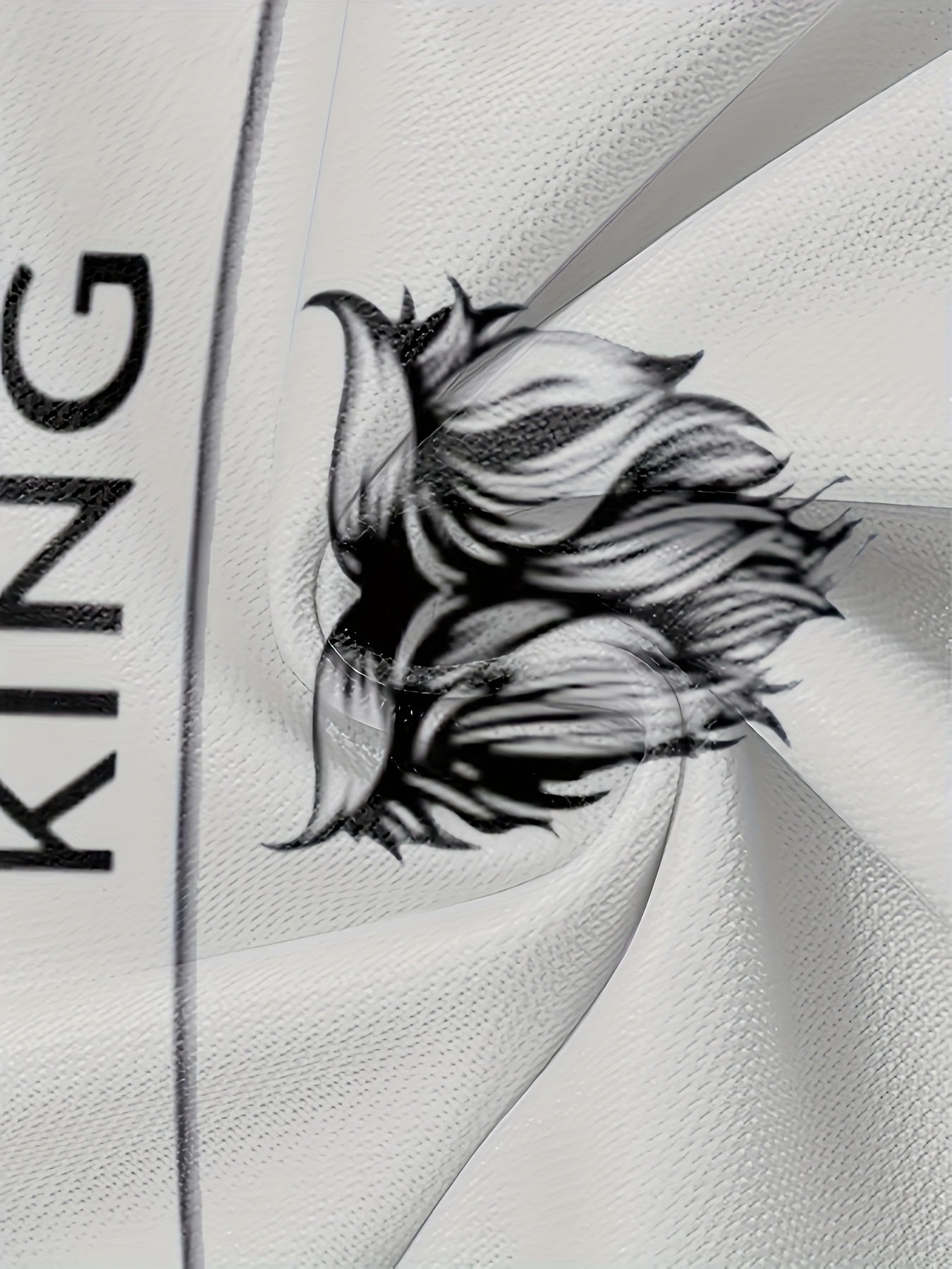 Men'S Casual Short Sleeve T-Shirt - Breathable Summer Tee with Crown & Wings Graphic, Regular Fit Round Neck, Lightweight Comfort for Casual Attire, Comfortable Clothing | Stylish Casualwear | Breathable Fabric