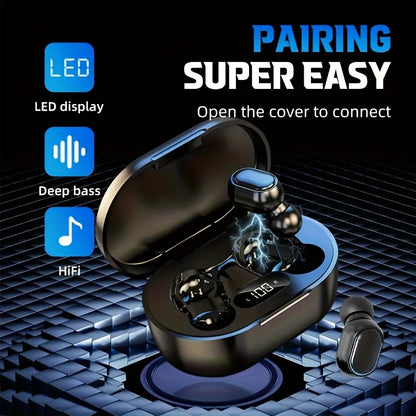 [Wireless Earbuds] 2024 New Wireless Earphones Headphones | with LED Display Touch In-Ear TWS Wireless Earbuds | for iOS/Android | Sports Music Game Headse