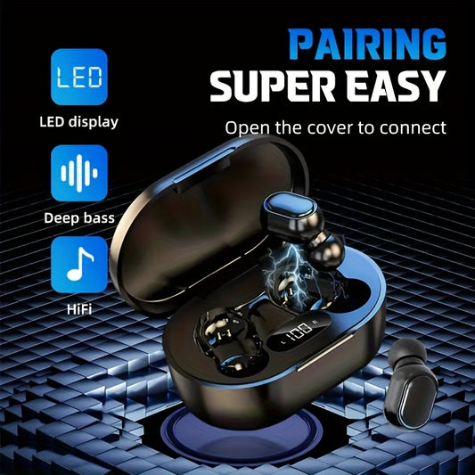 [Wireless Earbuds] 2024 New Wireless Earphones Headphones | with LED Display Touch In-Ear TWS Wireless Earbuds | for iOS/Android | Sports Music Game Headse