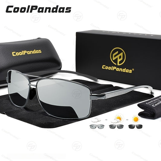 Coolpandas Brand Top Photochromic Glasses for Men And Women, Polarized Chameleon Glasses for Outdoor Sports, Fishing, Driving Goggles with Anti-Glare Features.