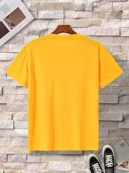 2pcs Set, Men'S Casual Loungewear, Gift, Fashion Print, Round Neck T-Shirt with Drawstring Pants, Outfit
