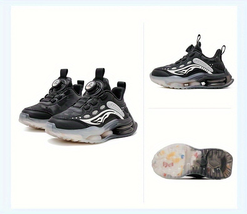 New Youngsters's Fashion Casual Sports Shoes Outdoor Running Shoes with Rotating Buttons and Soft Soles