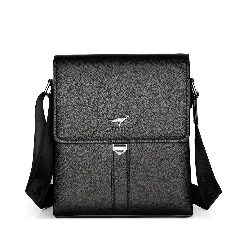 [Compact Size] Men's Crossbody Bag, Trendy Business Briefcase, Shoulder Messenger Bag for Travel and Work, Professional Document Carrier | Minimalist Briefcase | Secure Zip Closure