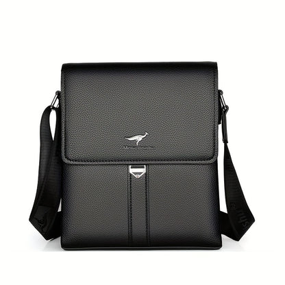 [Compact Size] Men's Crossbody Bag, Trendy Business Briefcase, Shoulder Messenger Bag for Travel and Work, Professional Document Carrier | Minimalist Briefcase | Secure Zip Closure