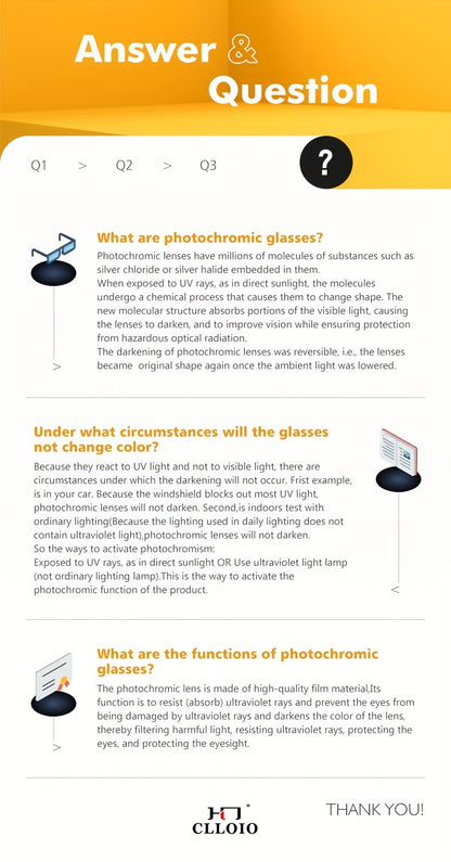 CLLOIO Top Quality Photochromic Men Women Polarized Driving Chameleon Anti-glare Sport UV400