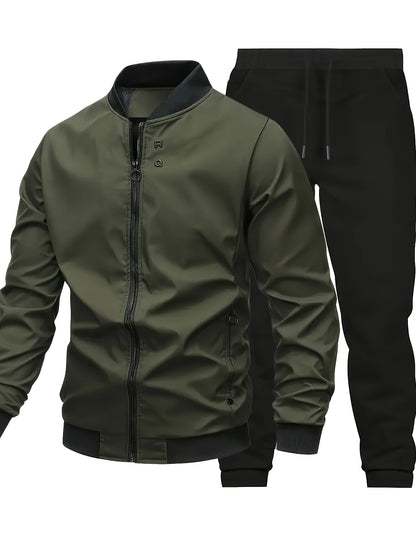 Sports Suit Men'S Spring and Autumn Casual Jacket Set with Matching Men'S Wear
