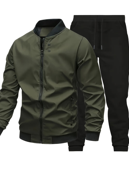 Sports Suit Men'S Spring and Autumn Casual Jacket Set with Matching Men'S Wear