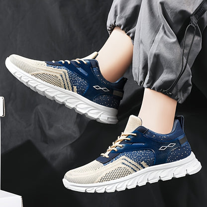 Men's Spring Collection Athletic Footwear - Breathable Mesh, Lace-Up, Fashionable for Outdoor Activities & Daily Use