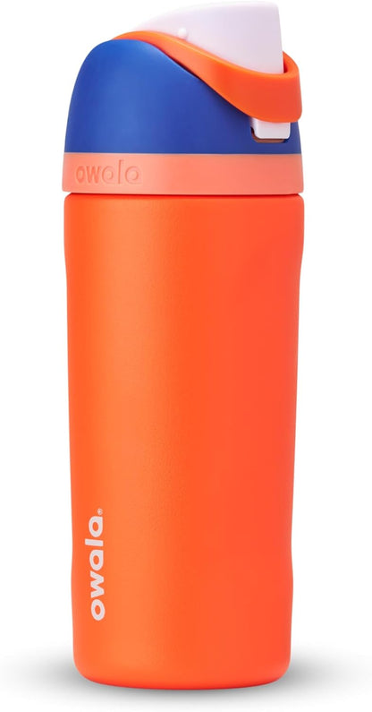 Owala Freesip Insulated Stainless Steel Water Bottle with Straw for Sports, Travel, and School Bpa-Free Sports Water Bottle, 24 Oz, Denim