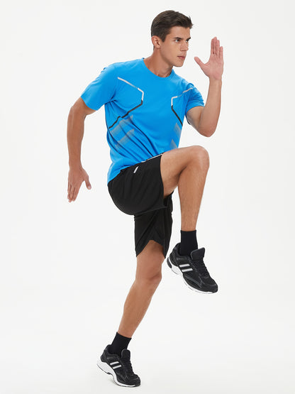 Men'S Lightweight Running Set - Breathable, Quick-Dry Athletic Wear with Zipper Pockets, Ideal for Outdoor Fitness & Training, Casual Sportswear|Casual Sportswear, Athletic Wear