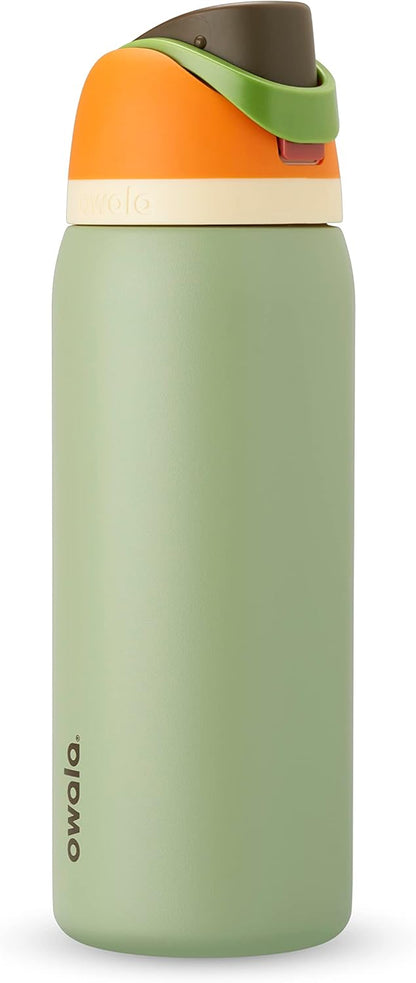Owala Freesip Insulated Stainless Steel Water Bottle with Straw for Sports, Travel, and School Bpa-Free Sports Water Bottle, 24 Oz, Denim