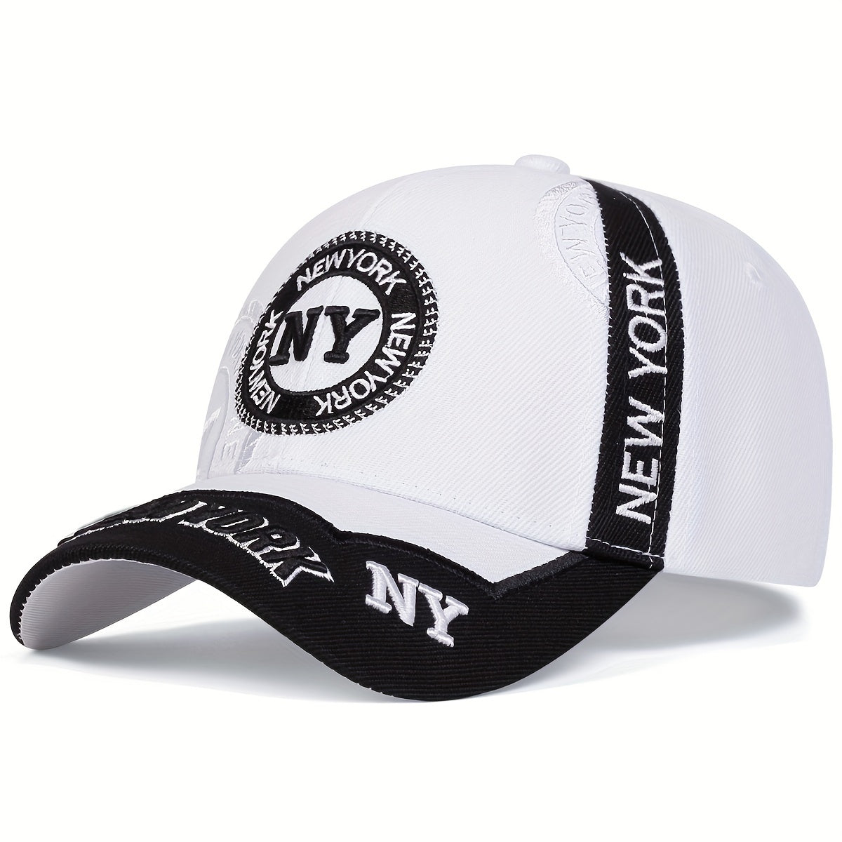 1pc Men's NY Letter Stitching Baseball Cap Outdoor Adjustable Sun Protection Casual Hat Suitable for Spring and Autumn Travel and Beach Party