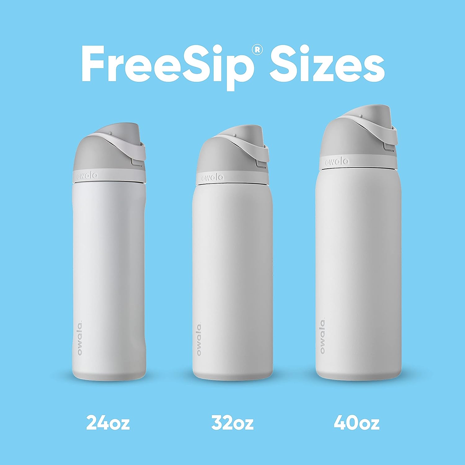 Owala Freesip Insulated Stainless Steel Water Bottle with Straw for Sports, Travel, and School Bpa-Free Sports Water Bottle, 24 Oz, Denim