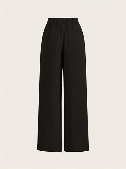 Two-piece Set of High-waisted Wide-leg Pants