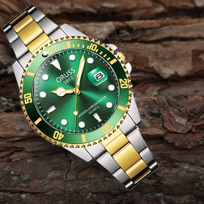 Authentic New Style Temperament Golden Watch Calendar Watch Men's Watch Men's Watch Korean Version Trendy Model
