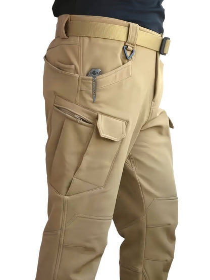 Men's Outdoor Sports Windproof and Plus Velvet Soft Shell Suit