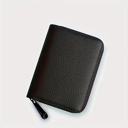 1pc Men's Anti-theft Accordion Card Holder, Multi-functional Zipper Small Wallet, Suitable For Office Workers