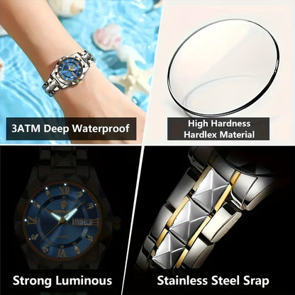 Women's Casual Luxury Simple Luminous Calendar Quartz Watch